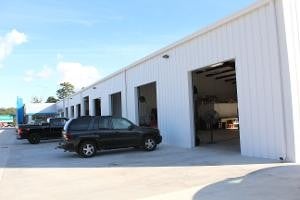 Outside of the McKelvey body shop